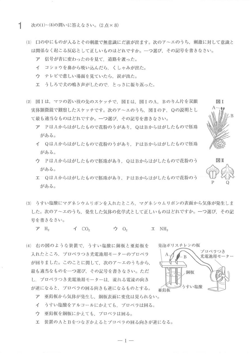 岩手県高校入試対策そっくりテスト 理科