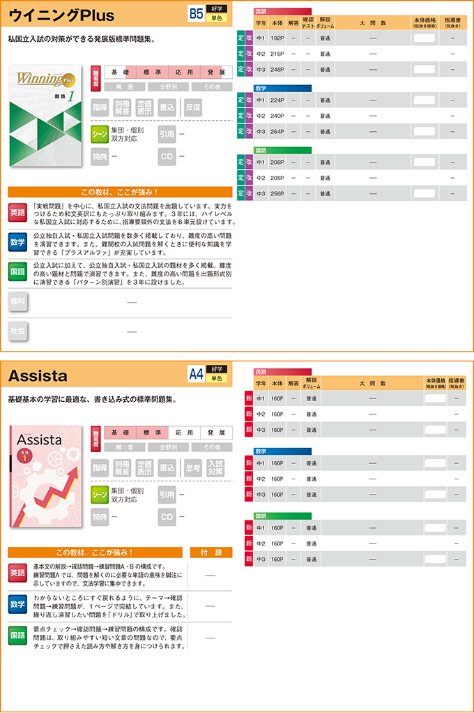 2025中学生用教材-通年用教材