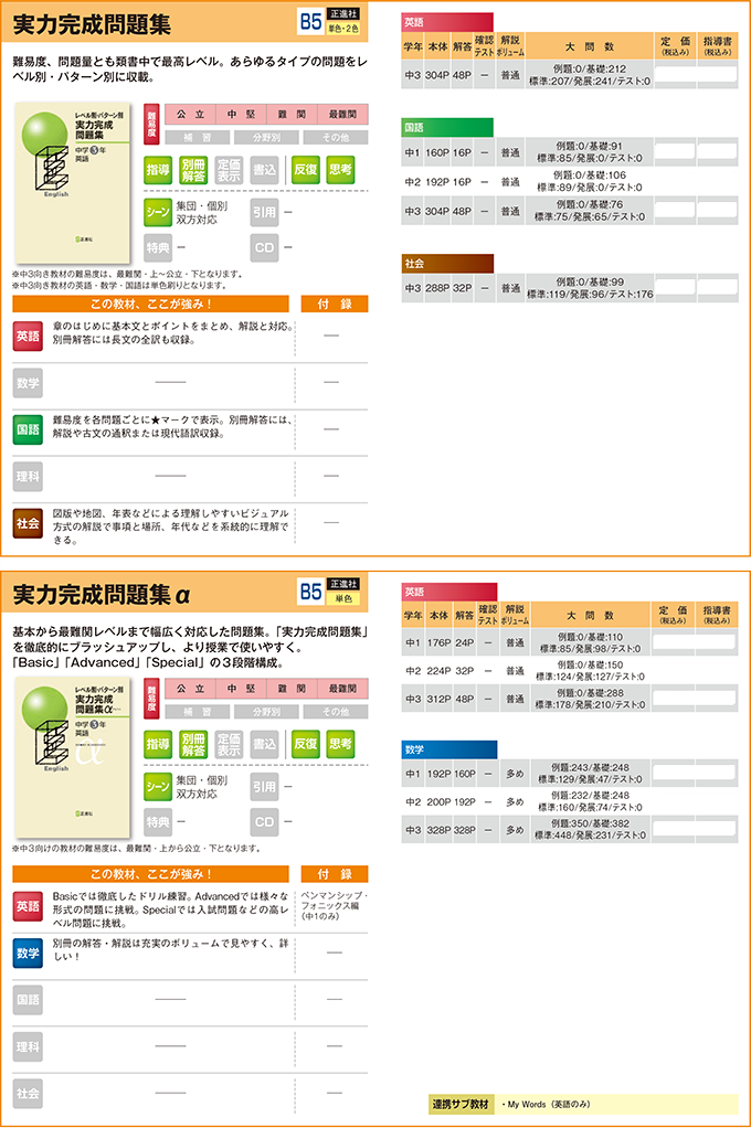 2025中学生用教材-通年用教材
