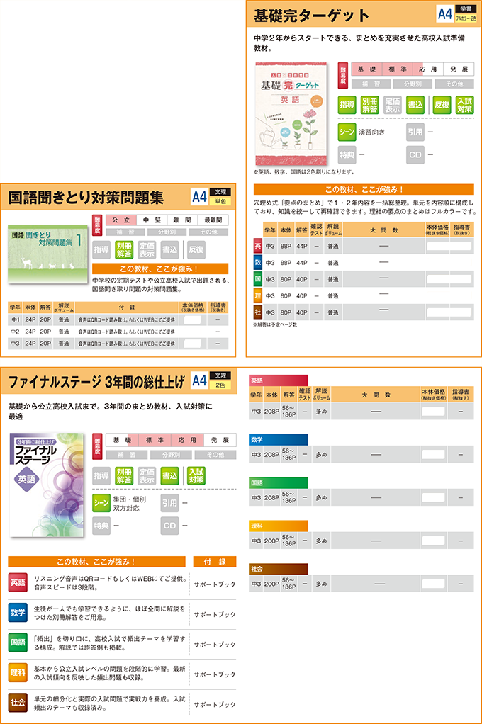 2025中学生用教材-中学のまとめ