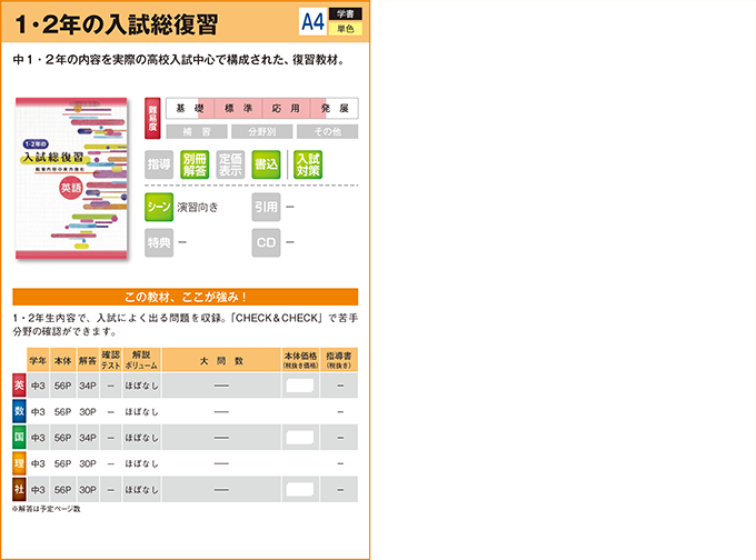 2025中学生用教材-中学のまとめ