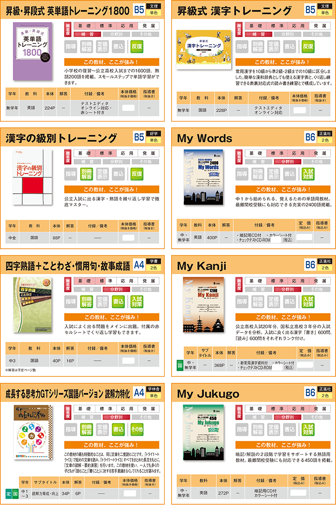 2025中学生用教材-分野別・その他
