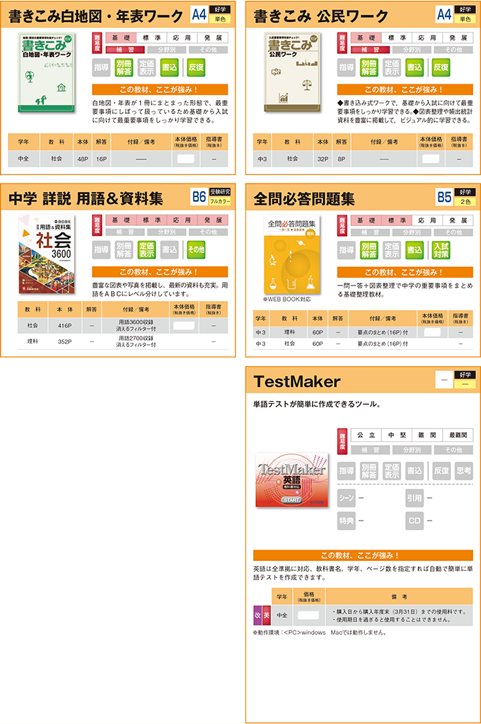 2025中学生用教材-分野別・その他
