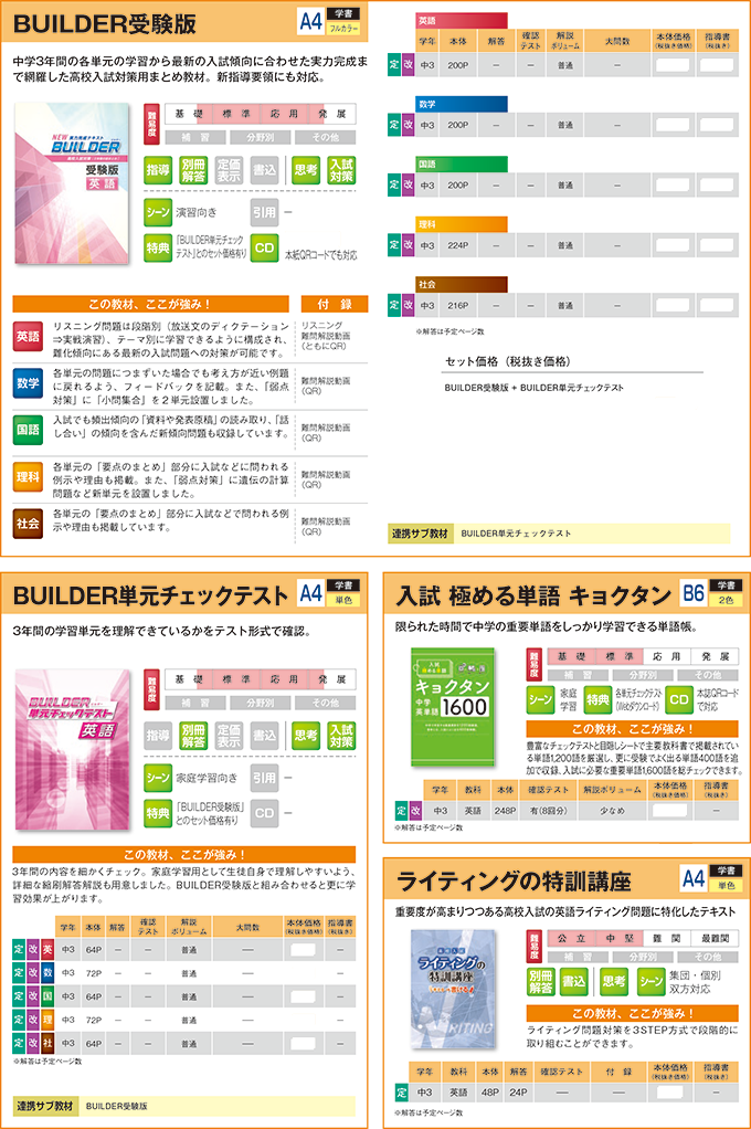 中学生用教材：高校入試対策・高校準備 ｜ 開成図書出版